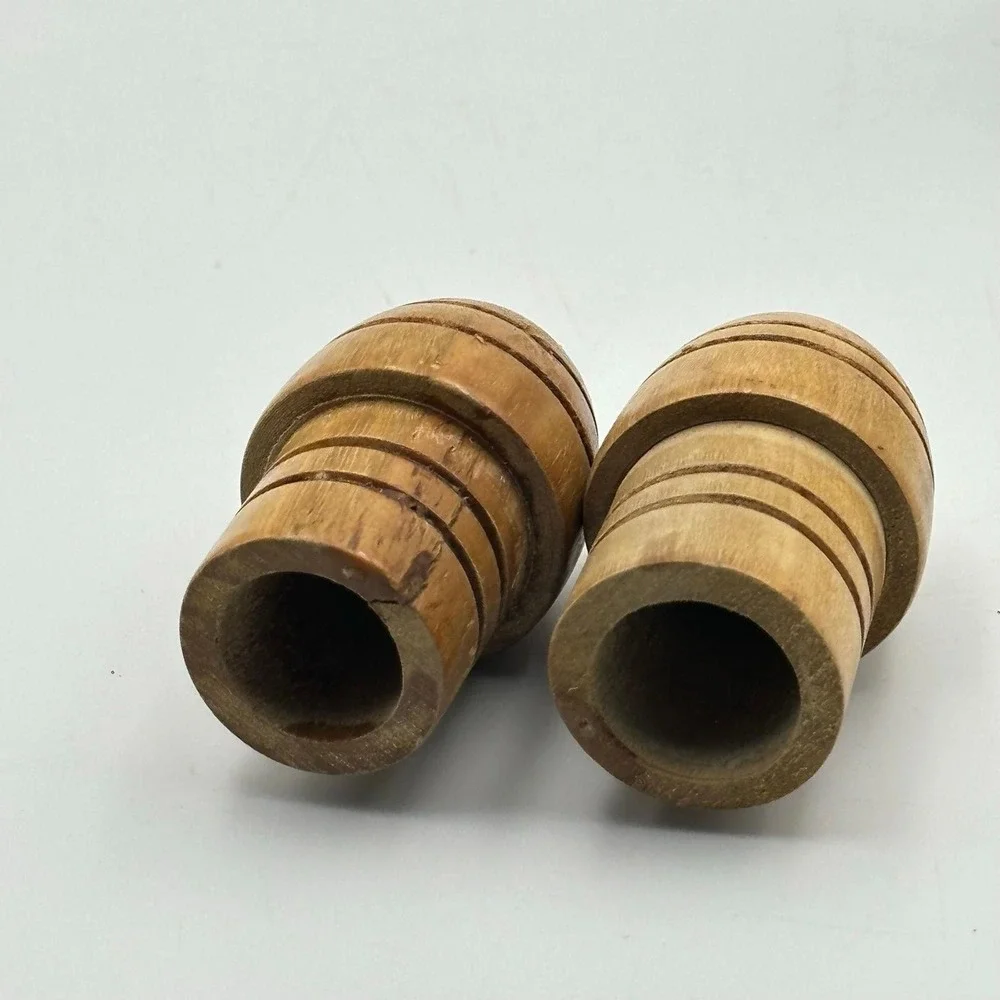Vintage wooden camel‎ salt and pepper shaker holder